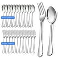 thumbnail image 1 of Juego de Cubiertos de 24 Cucharas y Tenedores, Tenedores y Cucharas de Acero Inoxidable, Juego de Cubiertos con Acabado de Espejo, Apto para Lavavajillas, 1 of 7