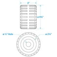 thumbnail image 5 of Seachoice 56330 Ribbed Rocker Trailer Roller 4-3/8" x 3", 5 of 5