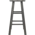 thumbnail image 3 of Home Square 2 Piece Transitional Solid Wood Counter Stool Set in Rustic Gray, 3 of 6