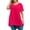 #A04-Hot Pink, variant on Xyxonk Plus Size Womens Tops 4x-5x Sexy Crew Neck T Shirts Basic Solid Color T-Shirt Short Sleeve Blouses Loose Fit Casual Womens Clothing Cyan 4XL