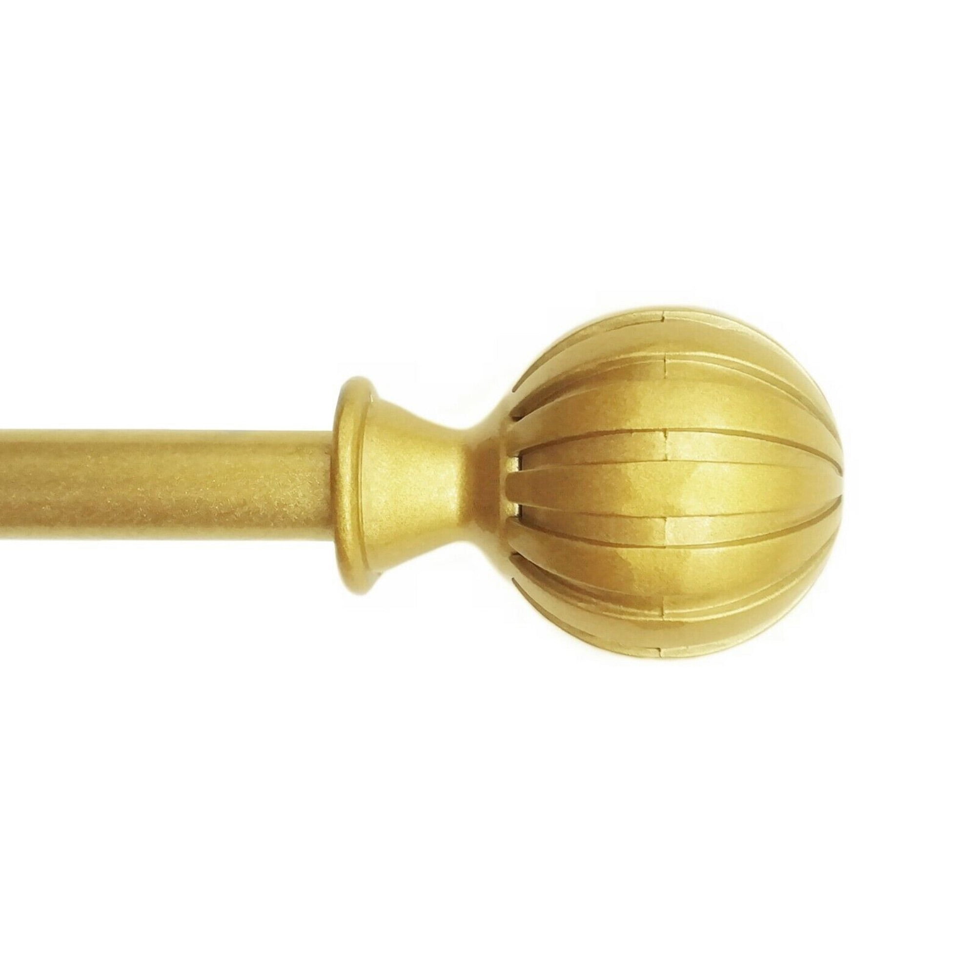 Home Adjustable Fashion Curtain Rod with Ball Finials Telescoping Drapery Rods for Windows 3/4