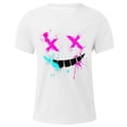 thumbnail image 3 of T-Shirts à Col Rond pour Hommes Séchage Rapide Imprimé Polyester, Coupe 3D Col Rond Haut Athlétique pour Gym, Course, Cyclisme & Décontracté, 3 of 4