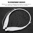thumbnail image 4 of Nuevos auriculares estéreo inalámbricos portátiles con Bluetooth, auriculares deportivos para colgar en el cuello (blanco), 4 of 14