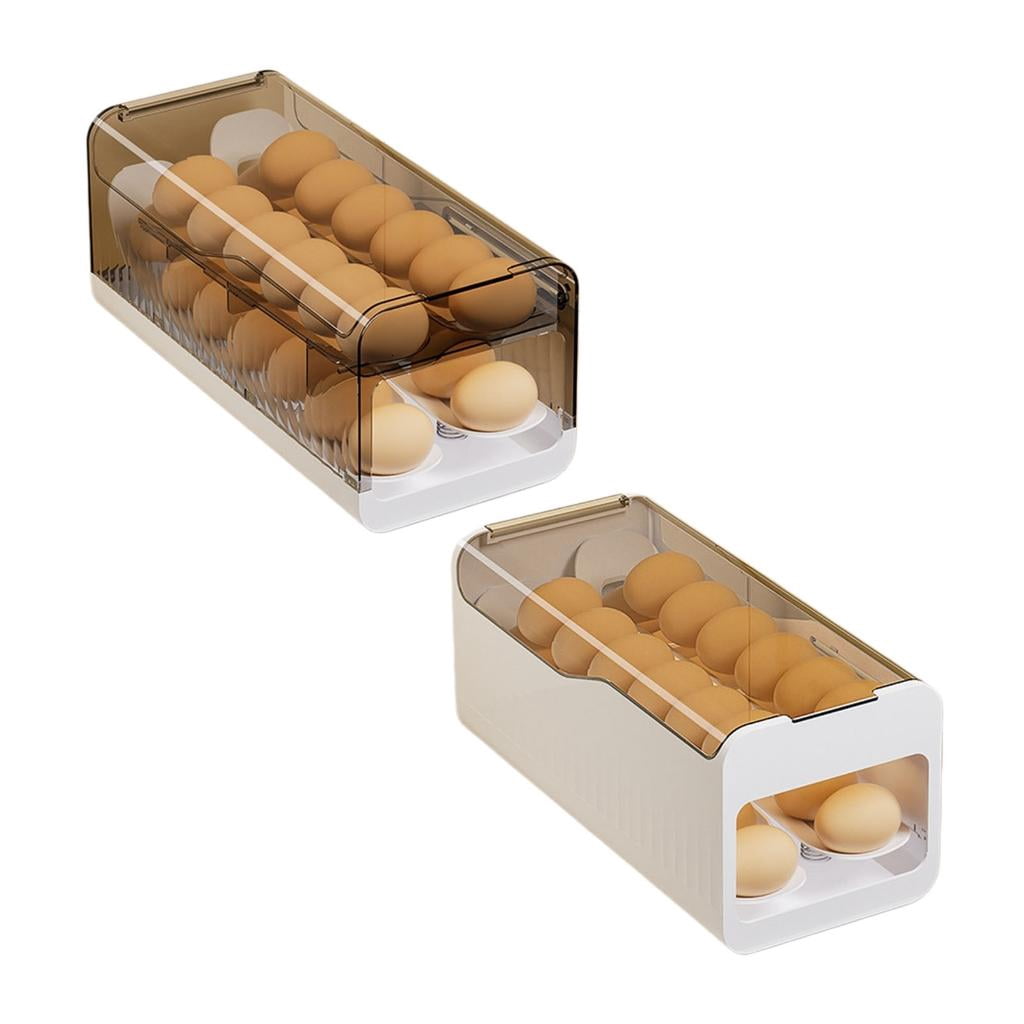 HannLk Space Saving Refrigerator Eggs Holder Eggs Storage Organizer For Easy Access