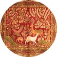 thumbnail image 1 of Ahgly Company Indoor Round Persian Orange Traditional Area Rugs, 8' Round, 1 of 1