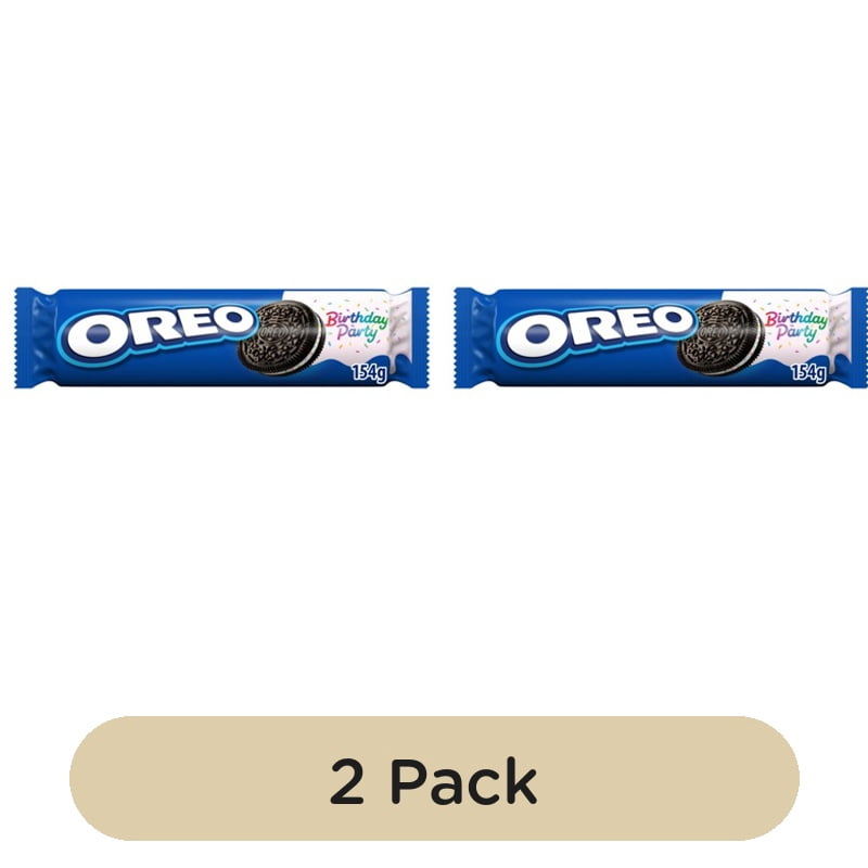 Oreo Birthday Party Sandwich Biscuits 154g, British Import (Pack of 2)