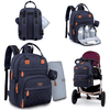 BabbleRoo Baby Diaper Bag Backpack, Waterproof Travel Bag, Unisex, Navy Blue