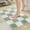 Sage, variant on Lanola Luxury Microfiber Checkered Bathroom Rugs, Checkerboard Bath Mat Girls Cute Aesthetic Preppy Bath Decor for Bathroom, Tub, Sink, Shower, Anti Slip, Absorbent, Washable, Coral, 32x20