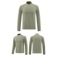 thumbnail image 2 of Dagugfen Summer Tops for Men Long Sleeve Quarter Zipper Tight Lightweight Cycling Workout Tops for Exercise, 2 of 6