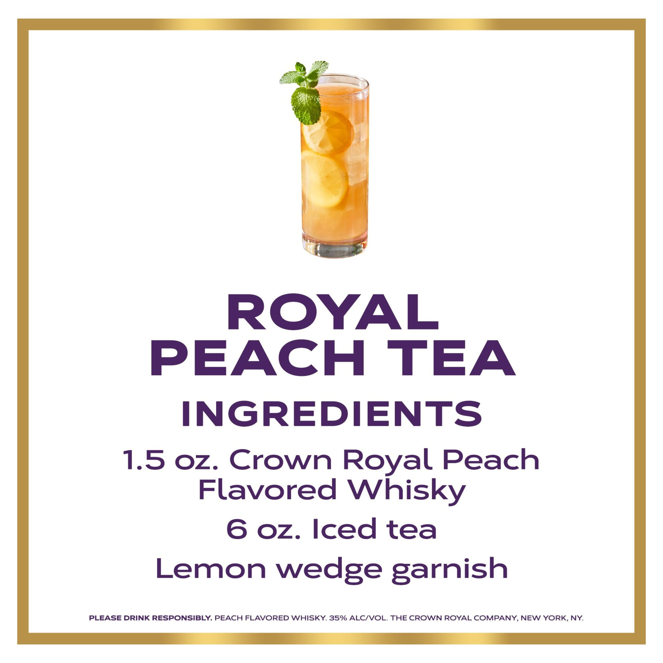 Crown Royal Peach Flavored Whisky, 750 mL, 35% ABV