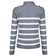 thumbnail image 5 of Arlun Fall Sweaters for Women 2025 Striped Turtleneck Ribbed Knit Sweater Trendy Long Sleeve Loose Pullover Jumper Winter Warm Soft Comfort Fashion Clothing Grey XL, 5 of 7