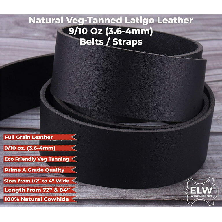 1-1/2 Wide Belt Strap Heavy Weight Natural Cowhide Leather Strips Leather  Craft