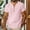 Pink, variant on Jyeity Shirts for Men Breathable Casual Linen,Short Sleeve V-Neck T Shirts Tops L