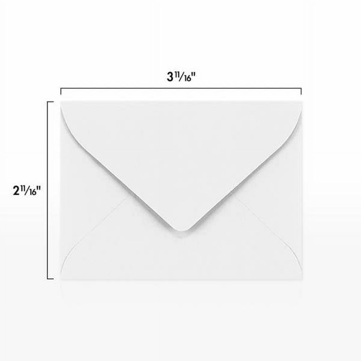 LUXPaper #17 Mini Gift Card Envelopes, 2 11/16 x 3 11/16, White, 250/Pack