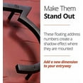 thumbnail image 4 of 6 Inch NACH Floating Mount Shadow House Address Number For Outside or Inside, Metal Modern House Numbers For Mailbox, Front Door, Maximum Rust Protection, Black Aluminum, Number 0, HH-SDW6-BLK-0, 4 of 5