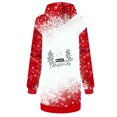 thumbnail image 5 of Jsaierl Robe à Capuche de Noël pour Femmes Robe Sweat à Capuche Manches Longues Tunique de Noël Robe Surdimensionnée avec Poche, 5 of 5