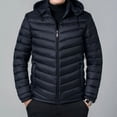 thumbnail image 4 of Chaqueta de plumón ligera para hombre, con cremallera, con capucha, acolchada, para hombre, parkas, ropa de lujo coreana, para invierno, 4 of 5