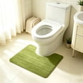 thumbnail image 3 of Non Toilet Floor Mat 16x20,Bath Rug Around Toilet Base,U Shaped Bathroom Floormat,Memory Foam Toilet Floor Rug,Machine Washable, 3 of 6