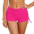 thumbnail image 2 of TrendOFT Womens Swim Board Shorts High Waisted Quick Dry Bathing Suit Bottoms 3" Boy Shorts Adjustable Ruched Side Bikini Shorts Hot Pink XXXL, 2 of 5
