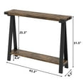 thumbnail image 4 of Farmhouse Console Table - 43.3" Entryway Table with Storage, 2 Tier Sofa Table with Metal Frame, Perfect for Living Room, 4 of 12