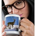 thumbnail image 2 of 3dRose, White Tailed Deer, 15oz Two-Tone Black Mug, 2 of 7