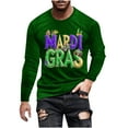 thumbnail image 2 of TIMIFIS Chemises à Manches Longues pour Hommes Mardi Gras Mode Décontractée Carnaval Imprimé Col Rond T-Shirt Léger Pull Tops de Fête, 2 of 5