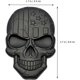 thumbnail image 2 of BEMS-2 Piezas Pegatinas de Coche de Aleación de Zinc Negro, Cuerpo de Metal de Calavera, 2 of 5