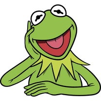 Kermit The Frog Vinyl Decal Kids Bedroom Nursery Art Green Frog Muppet Character Removable Wall Decoration | 16" x 20" Living Room Home Sesame Street Decor Design Vinyl Adhesive Wall Sticker