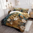 thumbnail image 2 of Pavos reales Juego de cama Floral Pavo real Funda Nórdica King Beatuiful Animal Pluma, 2 of 6