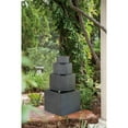 thumbnail image 6 of Miekor Furniture 19.7x19.7x41.7" Gray Cement 4 Tier Block Water Fountain Outdoor 23987, 6 of 7