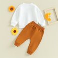 thumbnail image 4 of Fortune Toddler Boy Birthday Outfits Letter Print Sweatshirts Solid Color Long Pants 2Pcs Fall Set 0-3 Years, 4 of 9