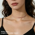 thumbnail image 4 of FindChic Herringbone Necklace for Women Rose Gold Plated Chokers 5mm Flat Snake Chain Birthday Mothers Day Jewelry Gifts Her Mom Wife Lady Female Adults Age Ideas, 12.5inch, 4 of 9