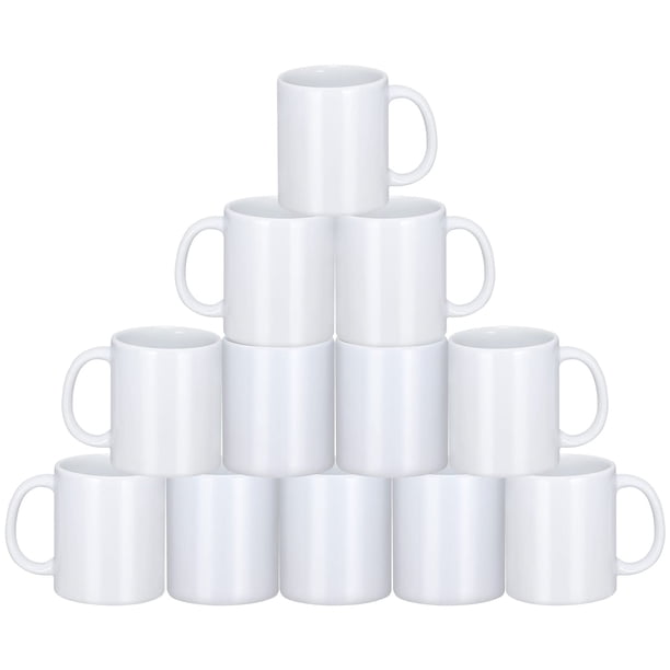 Tazas de sublimación de cerámica blanca de 330 ml, paquete de 12 unidades, de Yephets