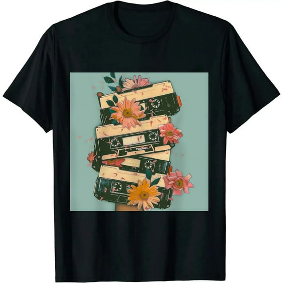 Qinduosi Shirt Women T-Shirt Vintage Graphic Tee Causal Country Concert Tee Tops Black