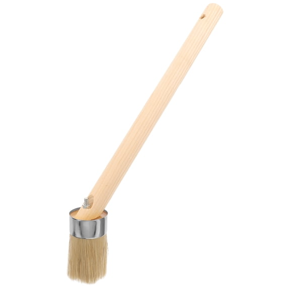 NICERIO Khaki Wood Handle Paint Brush for Precise Wall and Trim Painting Projects