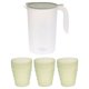thumbnail image 4 of GOOHOCHY 1 juego de jarra de agua fría para el hogar con tazas y soporte para bebidas frías, jarra de agua para fiestas, 4 of 8