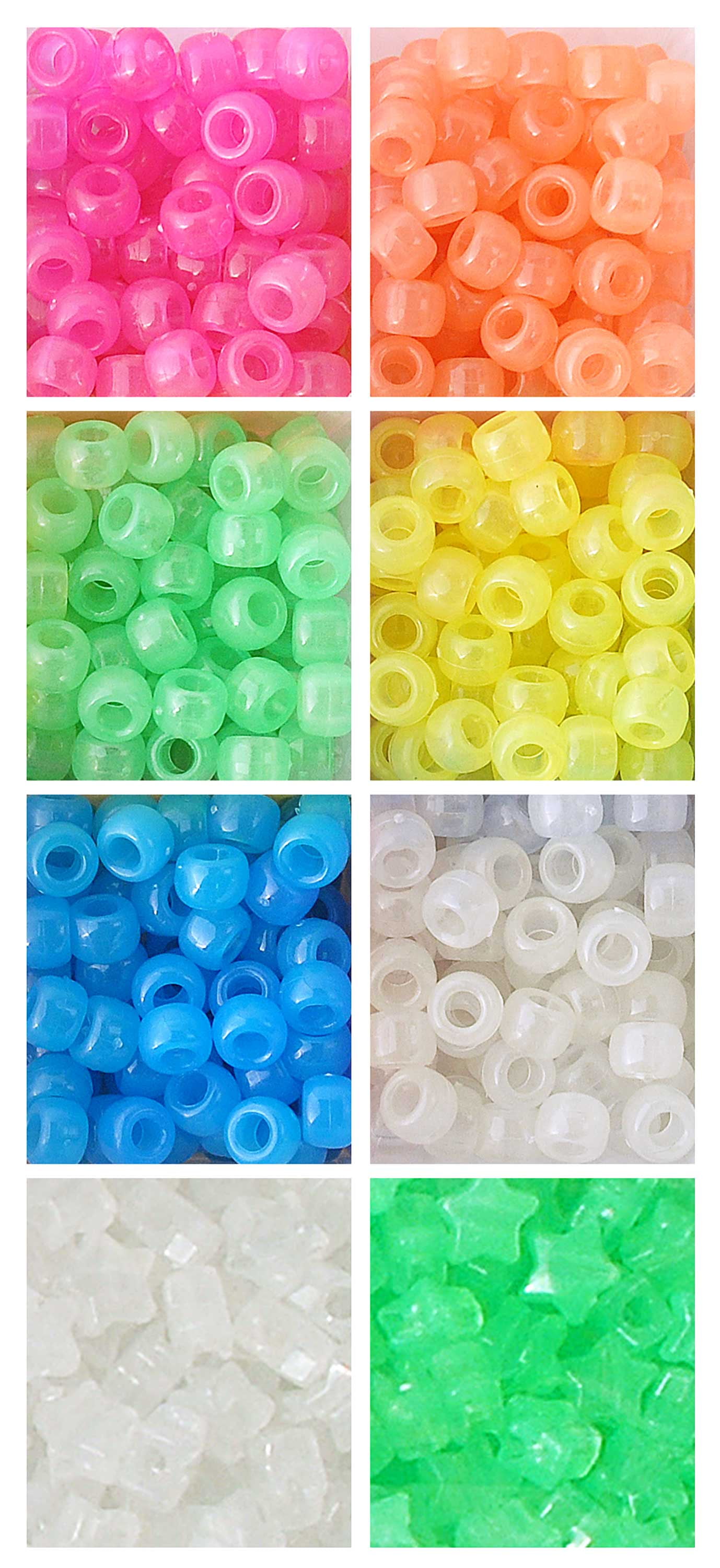 Hello Hobby- Glow Star & Pony Bead Bundle- 4980 Beads