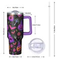 thumbnail image 2 of Halloween Pumpkin Bat 40 Oz Tumbler with Handle and Straw, Spooky Stainless Steel Insulated Cup, Holiday Gift Mug, 2 of 5