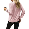 thumbnail image 2 of Hanerdun Women Sweatshirt Female Casual Pullover Long Sleeve Blouses Pink L, 2 of 5
