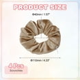 thumbnail image 2 of Uxcell 4pcs Velvet Scrunchie with Pocket Zipper (2 Inch) - Elastic Bands Hair Ties Girls Women Hidden Compartment Pockets, for Ponytail Holder Travel Coins Keys, Coffee, 2 of 6