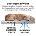 thumbnail image 5 of Furhaven Cama ortopédica para perros grandes/medianos con refuerzos extraíbles y funda lavable, para perros de hasta 55 libras - Sofá de felpa y gamuza - Almendra, grande, 5 of 5