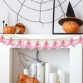 thumbnail image 3 of Pink Ghost Garland Halloween Decor 6.5FT Wooden Bead Banner Farmhouse Spooky Cute Mantel Wall Staircase Indoor Party Polyester, 3 of 4