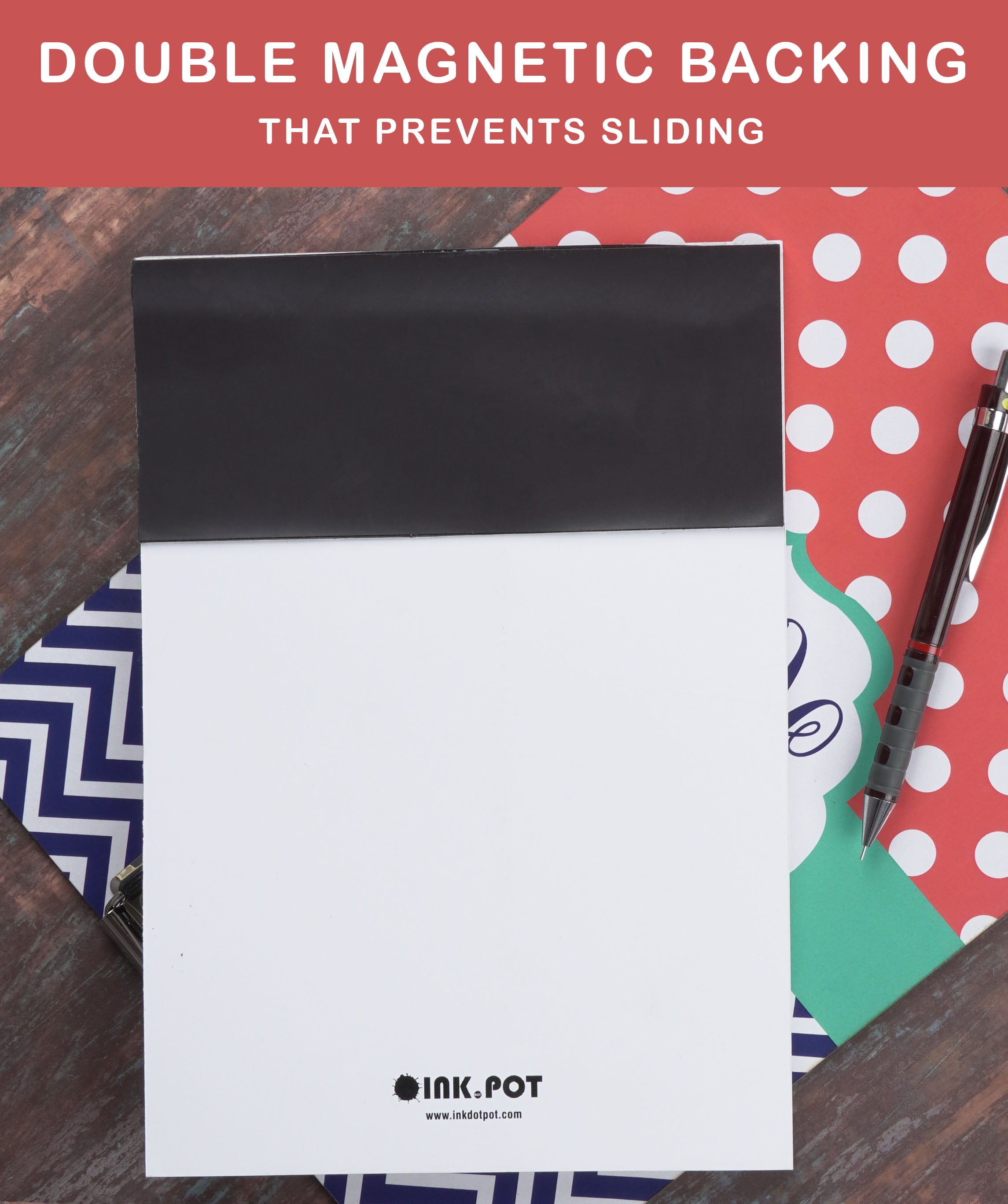 Inkdotpot Weekly Meal Planner Notepad 7"x10 , "Diet Plan" Magnetic Meal Planning Pad with Tear Off Grocery Shopping List for Fridge- Kitchen & Home - 54 Sheets -S9