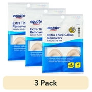 (3 pack) Equate Extra Thick Callus Removers with Pads, Large, 8 Count, Compare to Dr Scholl's® with Duragel® Technology Active Ingredient