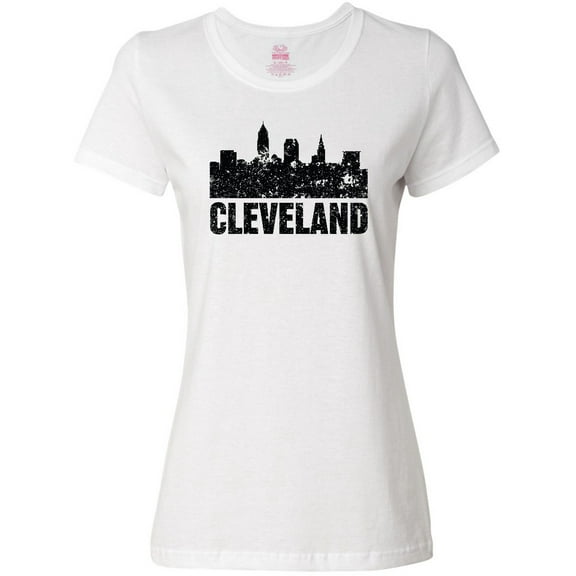 Inktastic Cleveland Skyline Grunge Women's T-Shirt