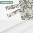 thumbnail image 6 of Spring Flowers Tie Up Valance Curtains for Windows, Kitchen Curtains Window Shades, Farmhouse Sage Green Pastoral Floral Leaf Light Filtering Roman Curtain Valances for Bedroom/Bathroom/Cafe 42"x12", 6 of 9