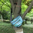 thumbnail image 3 of Women Workout Pouch Reflective Faux Leather Fanny Pack Cross Body Bag for Ladies, 3 of 6
