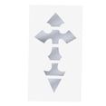 thumbnail image 4 of HONMEET Guitar Fretboard Stickers 1Pack Cross Style Silver for Decorative Use 4.13 * 2.36 * 0.04 Inch, 4 of 6