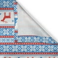 thumbnail image 4 of Ambesonne Christmas Valance Pack of 2, Folk Knit Style Art, 54"X18", Red Blue, 4 of 5