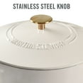 thumbnail image 4 of Martha Stewart 7-Quart Enamel on Cast Iron Dutch Oven, Linen, 4 of 7